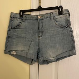 High-rise Jean shorts